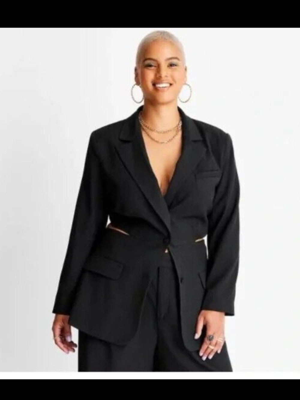 Future Collective Women's Elegant Black Blazer